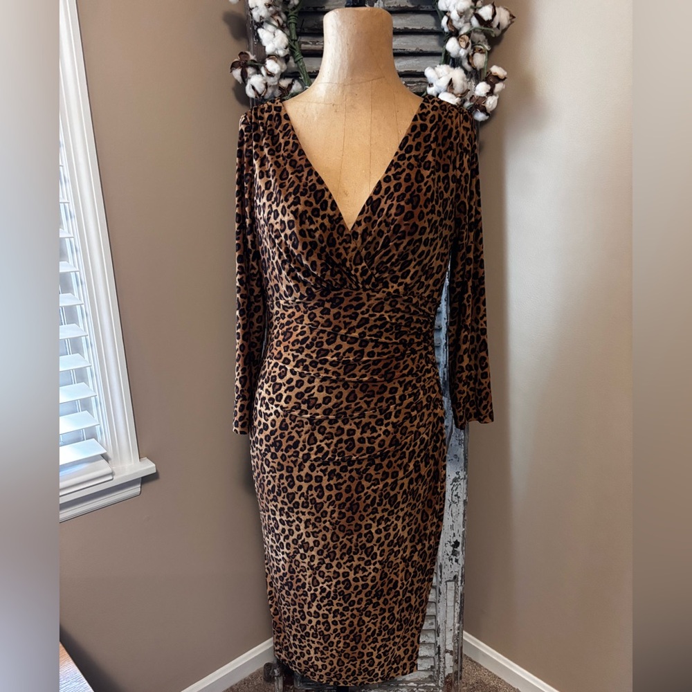 Yves Saint Laurent V neck/ cross over dress nwt us 10
